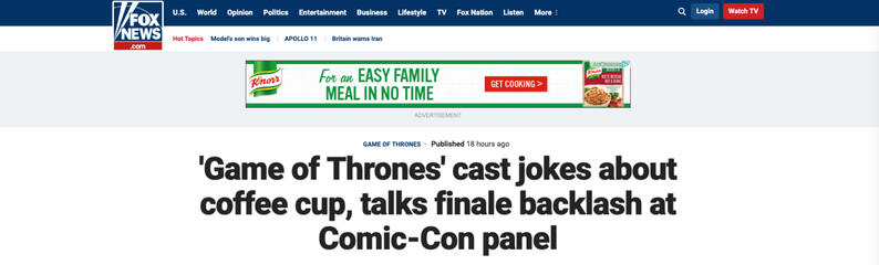 FoxNews GoT SDCC